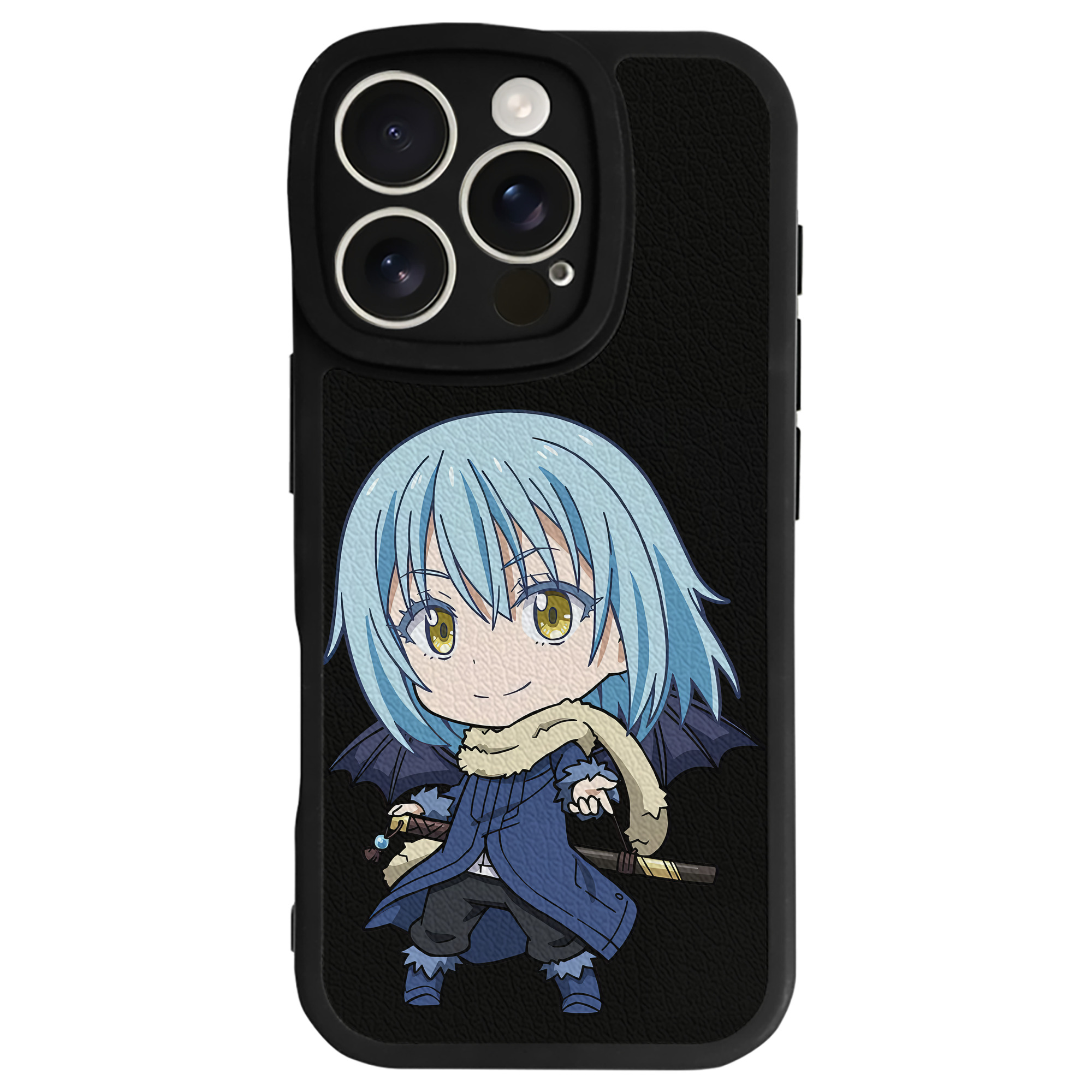 （画像用） 転スラ Regarding Reincarnated to Slime 【iPhone 16シリーズ対応】シリコンスマホケース（レザー調） 材質：シリコン